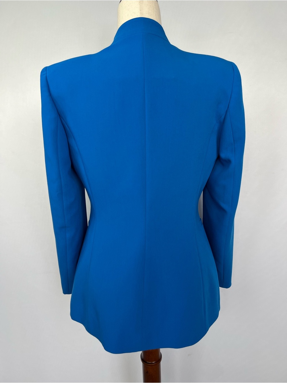 ZARA Electric Cobalt Royal Blue Collarless Blazer Tailored Open Front Jacket - Picture 5 of 13
